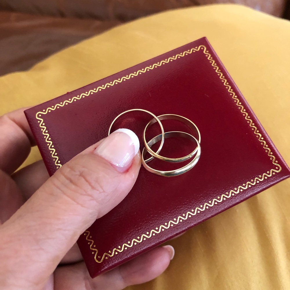 Authentic Cartier gold trinity ring